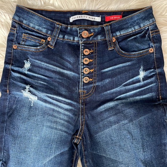 High Rise Button Fly Jeans - Picture 2 of 6